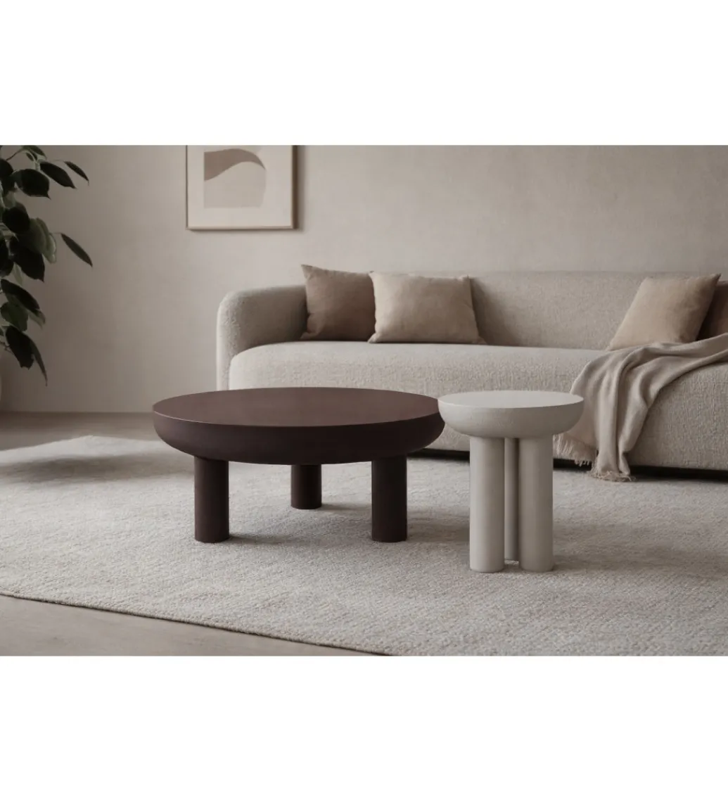 Stolik kawowy boczny BRIX JEZ OFF 45 cm biały*LF-Design New