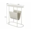 Stolik kawowy boczny BRIX LUNA 57 cm biały*LF-Design
