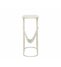 Stolik kawowy boczny BRIX LUNA 57 cm biały*LF-Design