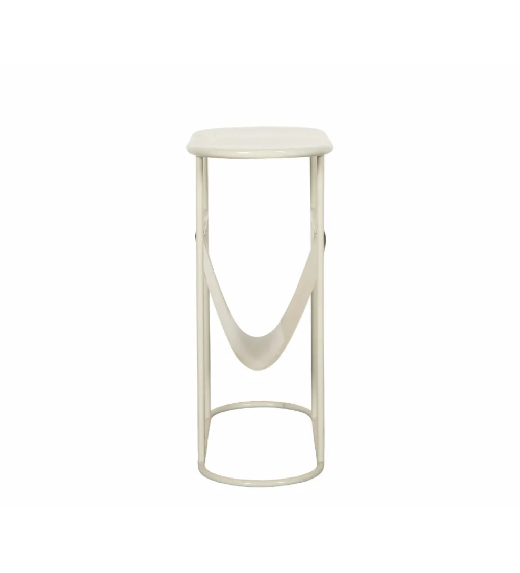 Stolik kawowy boczny BRIX LUNA 57 cm biały*LF-Design