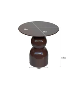 Stolik kawowy boczny BRIX WES 52 cm brązowy*LF-Design Best