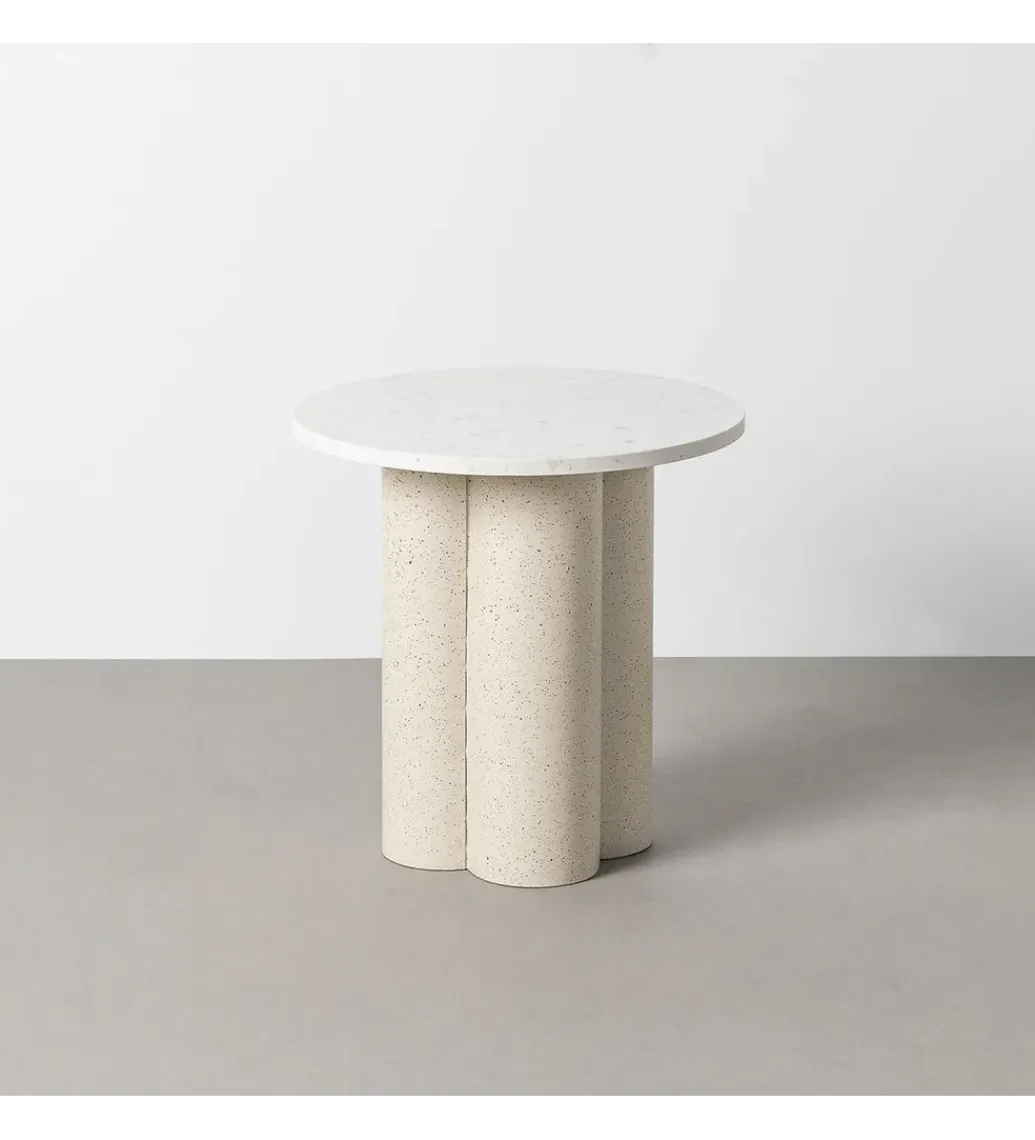 Stolik kawowy boczny CAVRANI 50 cm efekt terrazzo*Zona-Design Online