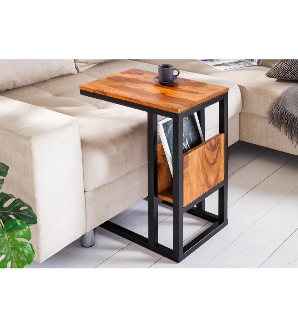 Stolik kawowy boczny CONCIERGE 60 cm drewno sheesham*Invicta Interior Clearance