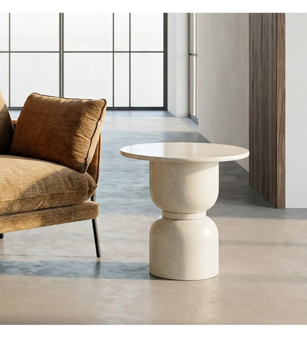Stolik kawowy boczny EDERAN 60 cm efekt terrazzo*Zona-Design Hot