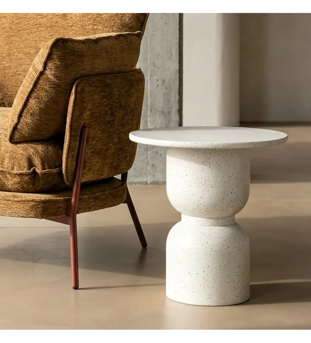 Stolik kawowy boczny EDERAN efekt terrazzo*Zona-Design Online