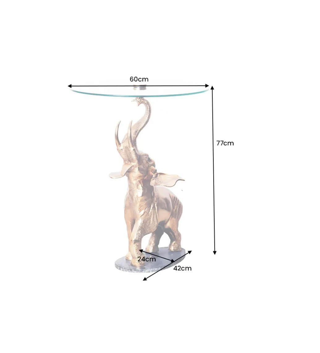 Stolik kawowy boczny ELEPHANT 80 cm złoty*Invicta Interior Hot