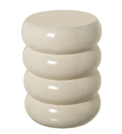 Stolik kawowy boczny FIBEREN 46 cm kremowy*Exclusivas Outlet