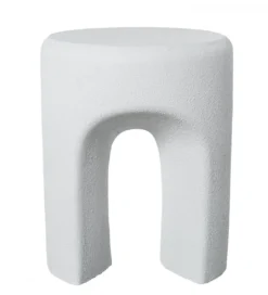 Stolik kawowy boczny FIBEREN 43 cm biały*Exclusivas New