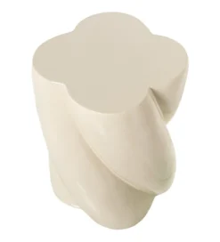 Stolik kawowy boczny FIBEREN 40 cm kremowy*Exclusivas Discount