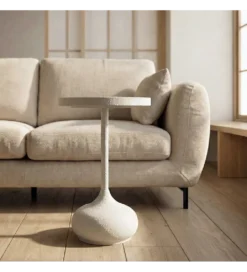 Stolik kawowy boczny GARAS 57 cm biały*Zona-Design Outlet