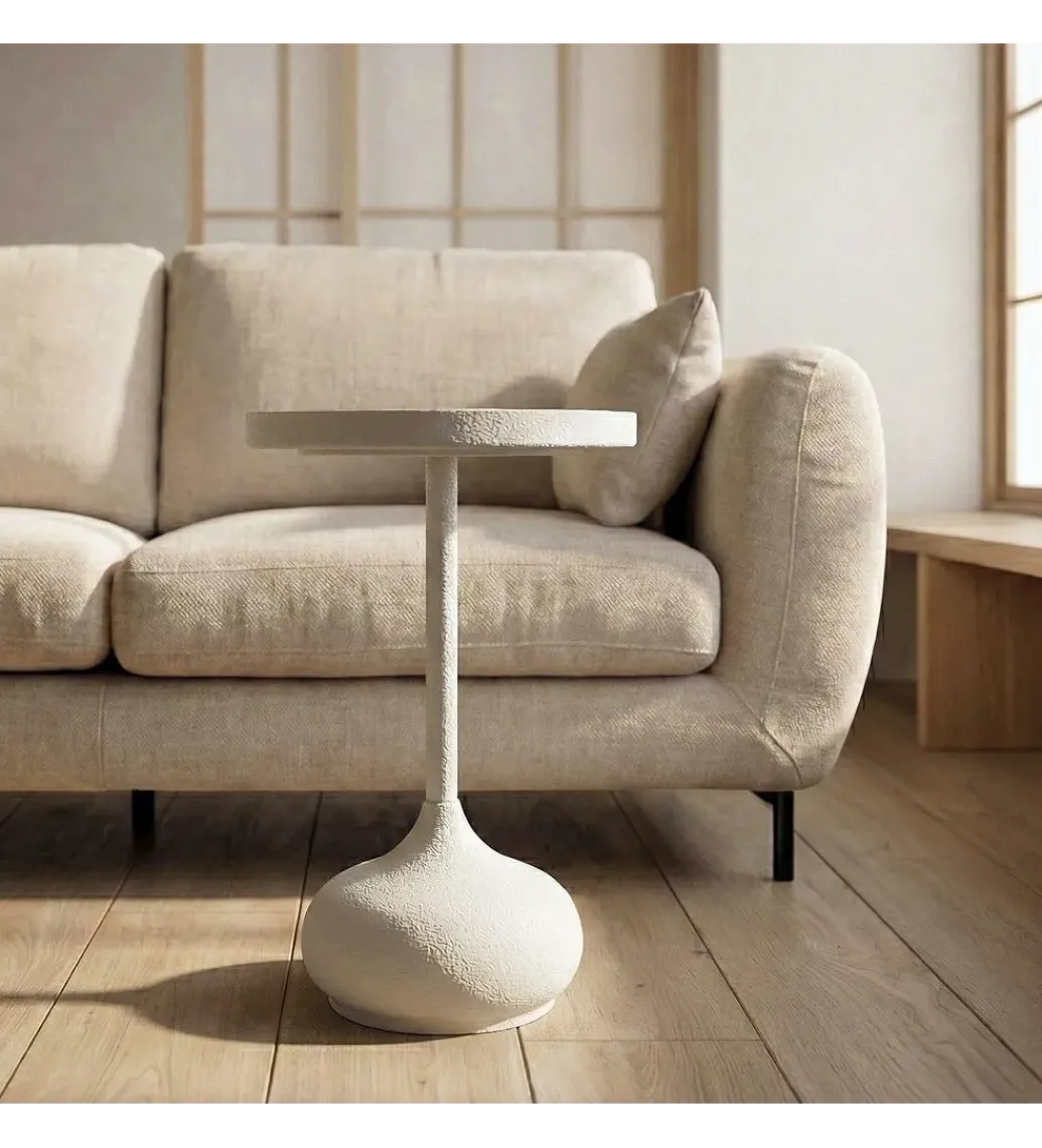 Stolik kawowy boczny GARAS 57 cm biały*Zona-Design Outlet