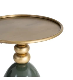 Stolik kawowy boczny JORGEWA 47 cm zielony złoty*Zona-Design Outlet