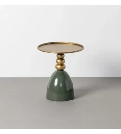 Stolik kawowy boczny JORGEWA 47 cm zielony złoty*Zona-Design Outlet