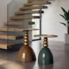 Stolik kawowy boczny JORGEWA 54 cm brązowy złoty*Zona-Design Outlet