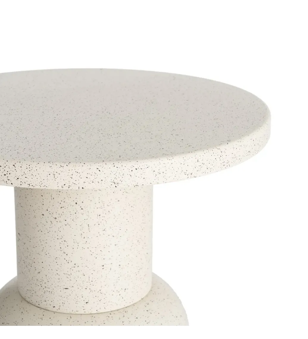 Stolik kawowy boczny KIRENKO 51 cm efekt terrazzo*Zona-Design Best