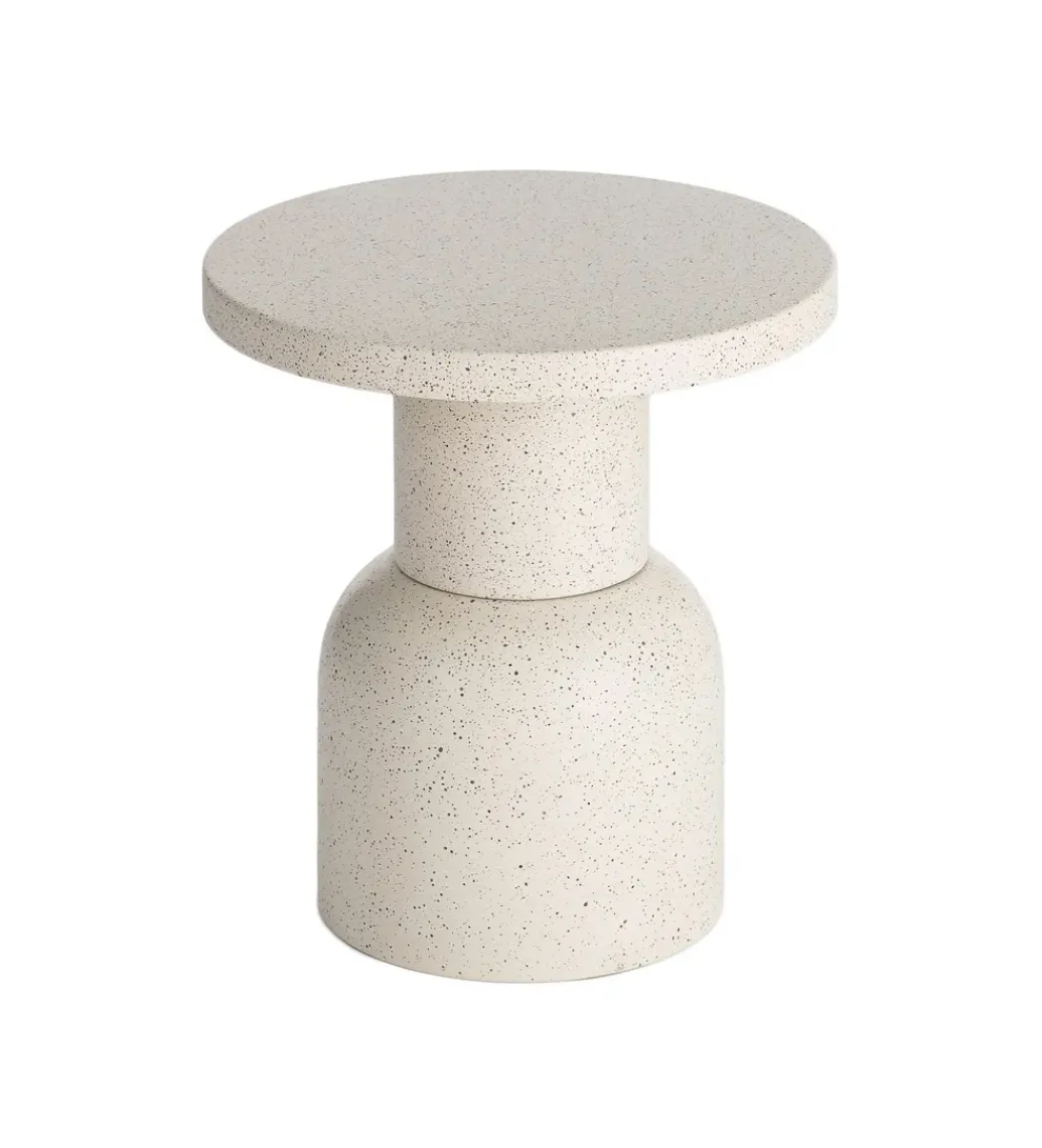 Stolik kawowy boczny KIRENKO 40 cm efekt terrazzo*Zona-Design
