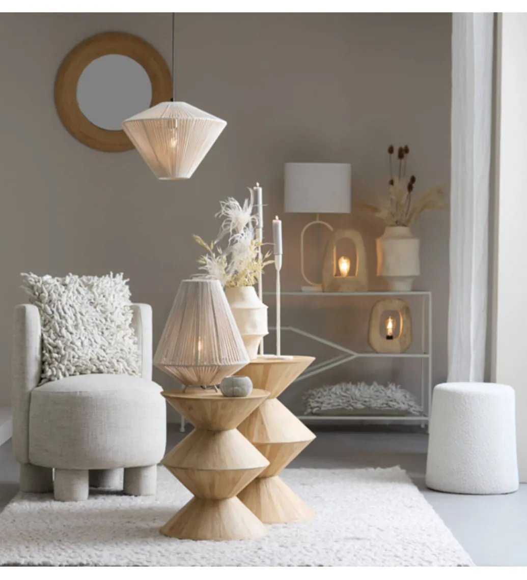 Stolik kawowy boczny LARUS 60 cm drewno mango naturalny*L&L