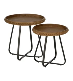 Stolik kawowy boczny LETTYN 52 cm drewno jodły*Zona-Design Outlet