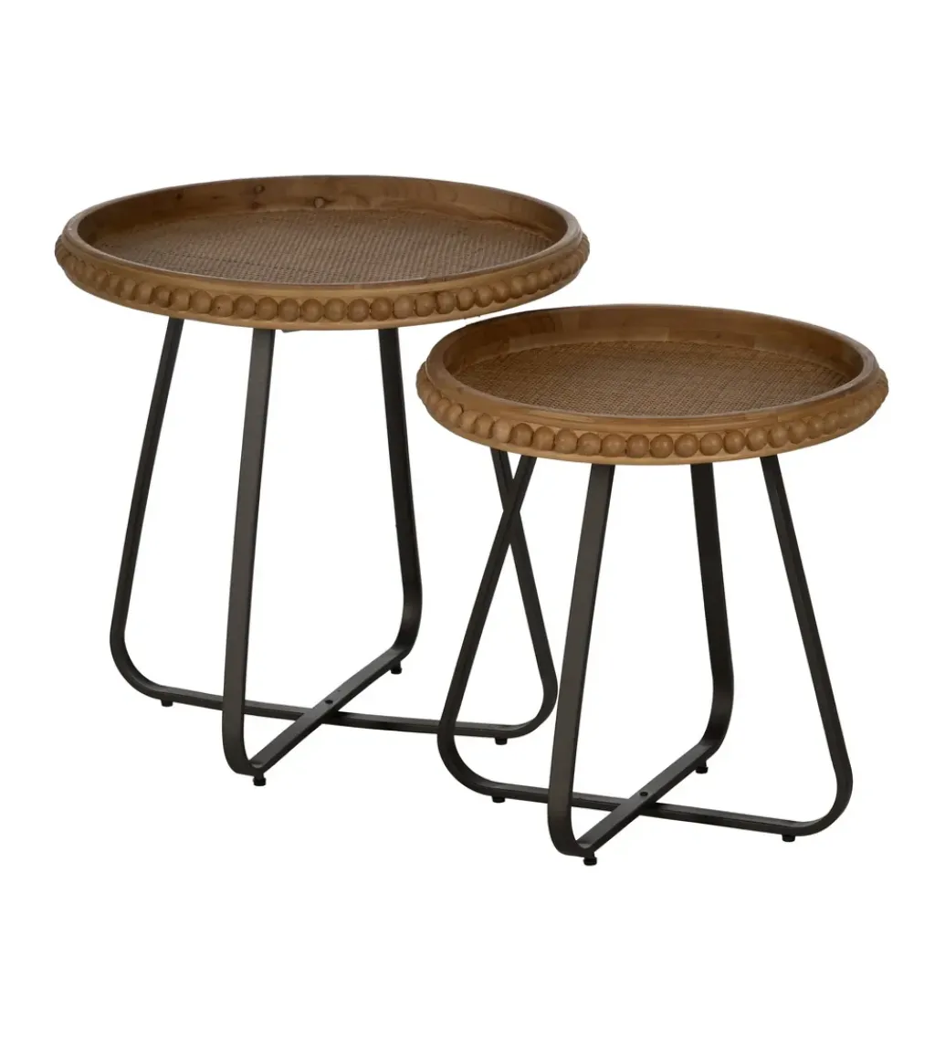 Stolik kawowy boczny LETTYN 52 cm drewno jodły*Zona-Design Outlet