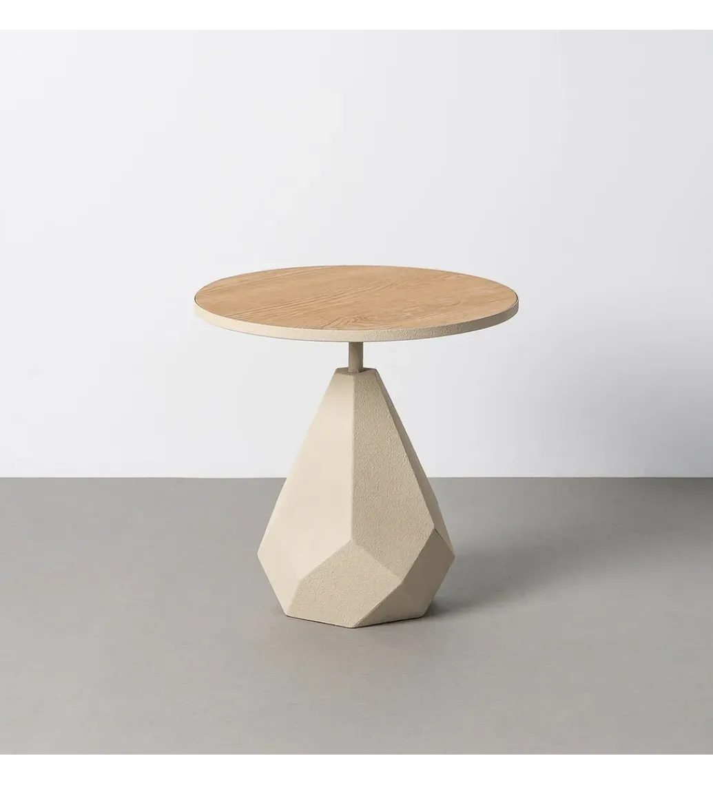 Stolik kawowy boczny MARENA 50 cm kremowy*Zona-Design Hot