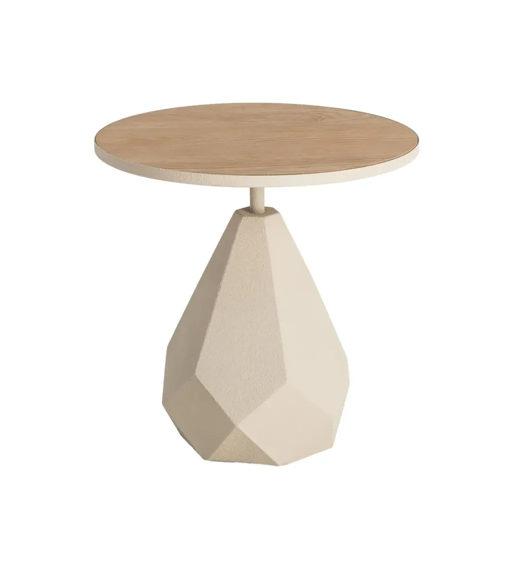 Stolik kawowy boczny MARENA 50 cm kremowy*Zona-Design Hot