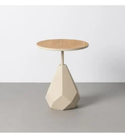 Stolik kawowy boczny MARENA 56 cm kremowy*Zona-Design