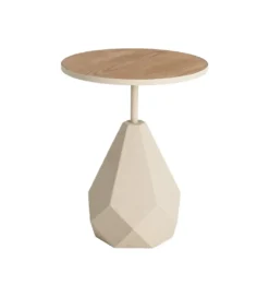 Stolik kawowy boczny MARENA 56 cm kremowy*Zona-Design