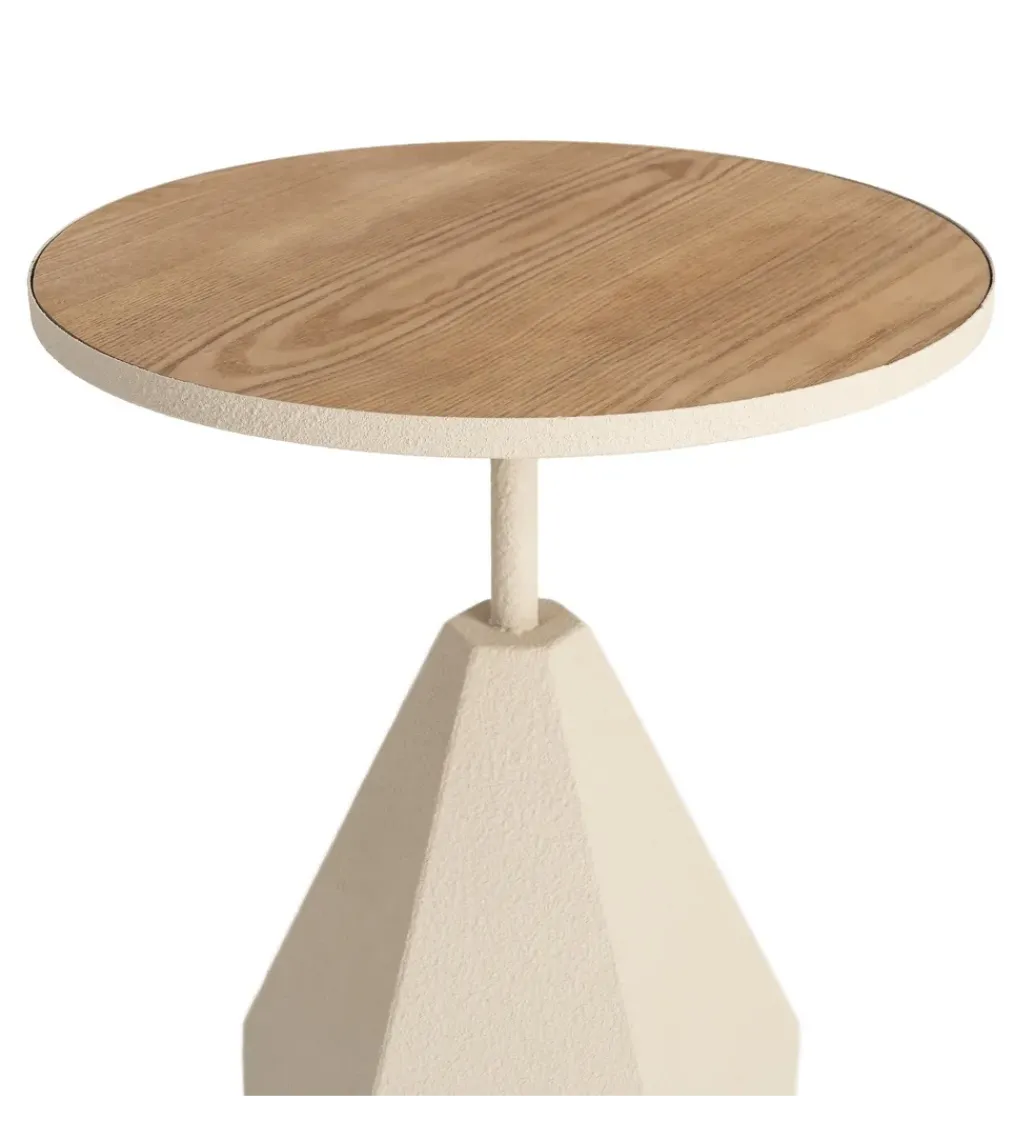 Stolik kawowy boczny MARENA 56 cm kremowy*Zona-Design