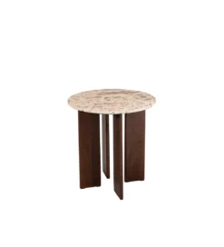 Stolik kawowy boczny MATHILDE 50 cm w optyce marmuru*J-Line Hot