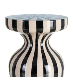 Stolik kawowy boczny METERAN 47 cm biało czarny*Zona-Design