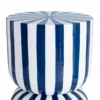 Stolik kawowy boczny METERAN 47 cm niebiesko biały*Zona-Design Discount