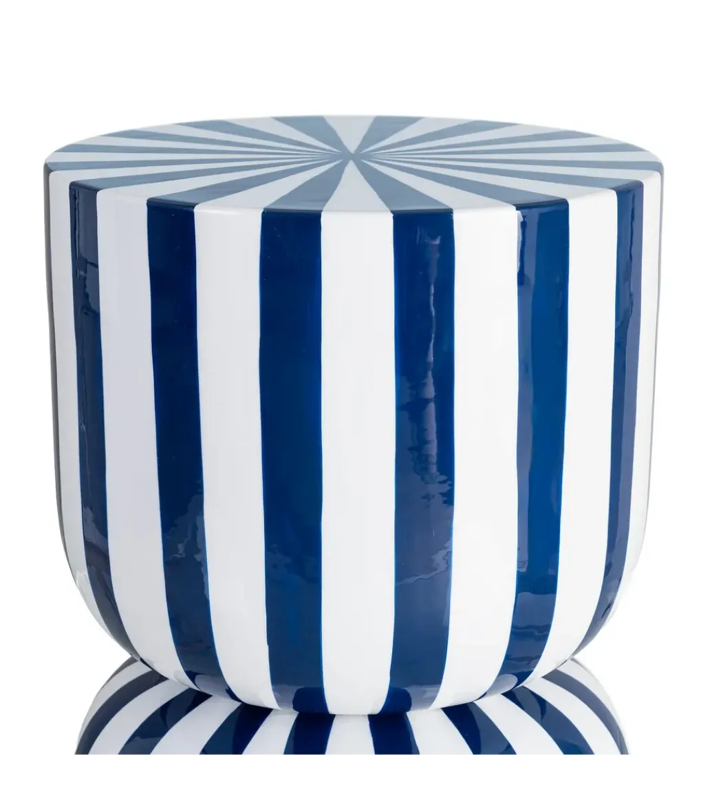 Stolik kawowy boczny METERAN 47 cm niebiesko biały*Zona-Design Discount