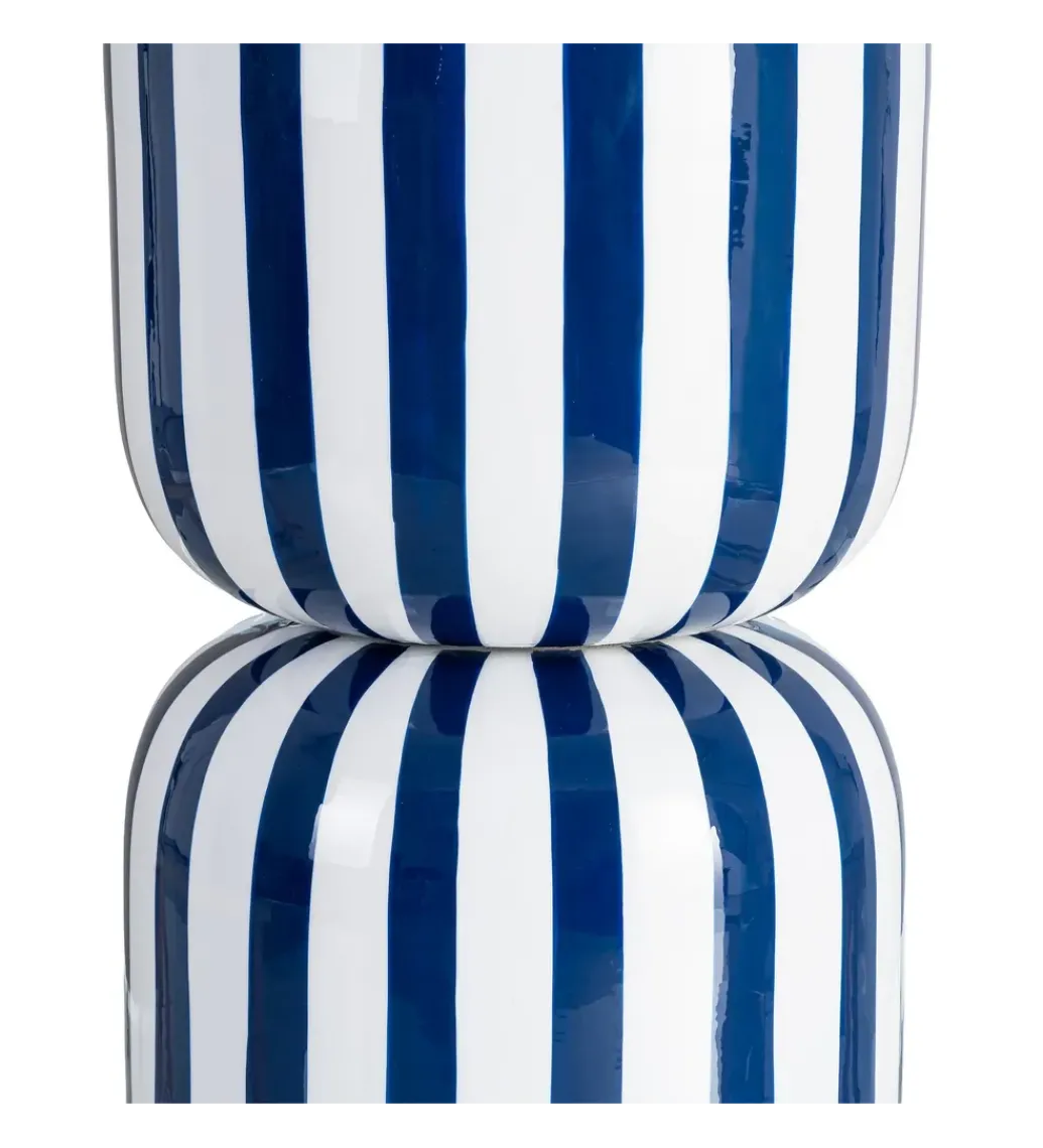 Stolik kawowy boczny METERAN 47 cm niebiesko biały*Zona-Design Discount