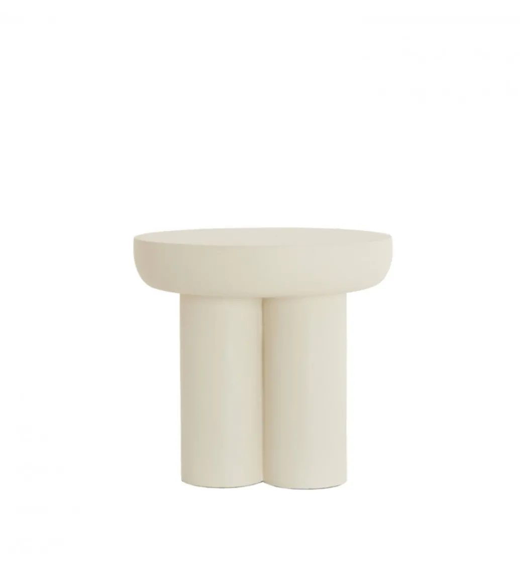 Stolik kawowy boczny MIZUHO 50 cm kremowy*L&L New
