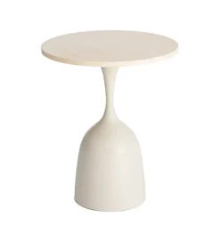 Stolik kawowy boczny MOGAJO 50 cm biały*Zona-Design Outlet