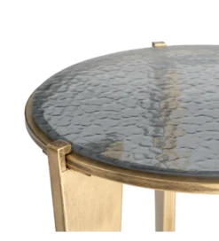 Stolik kawowy boczny NARESTE 50 cm złoty szklany*Zona-Design Sale