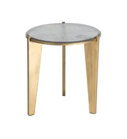 Stolik kawowy boczny NARESTE 50 cm złoty szklany*Zona-Design Sale