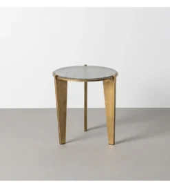 Stolik kawowy boczny NARESTE 50 cm złoty szklany*Zona-Design Sale