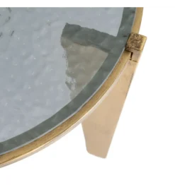 Stolik kawowy boczny NARESTE 50 cm złoty szklany*Zona-Design Sale
