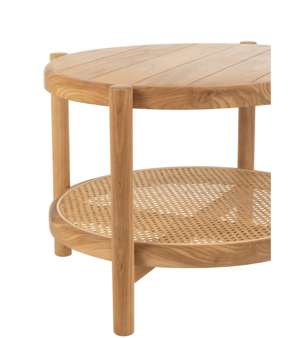 Stolik kawowy boczny ROSMYN 68 cm drewno teak*J-Line