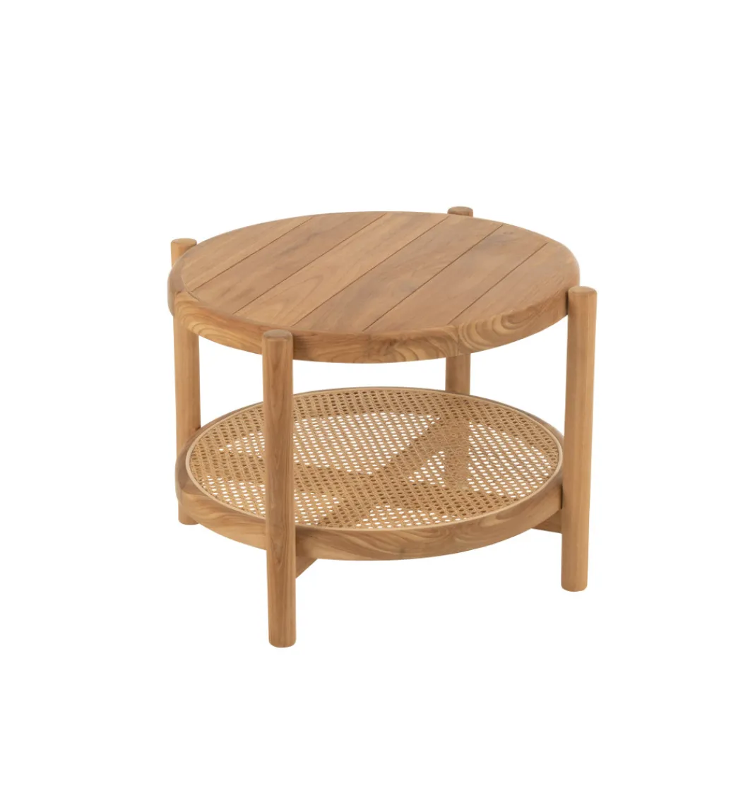 Stolik kawowy boczny ROSMYN 68 cm drewno teak*J-Line
