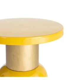 Stolik kawowy boczny SLAVICM 40 cm musztardowy*Zona-Design Online