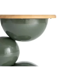 Stolik kawowy boczny SYLVIAM 46 cm zielony naturalny*Zona-Design Best