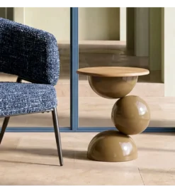 Stolik kawowy boczny SYLVIAM 58 cm brązowy naturalny*Zona-Design New