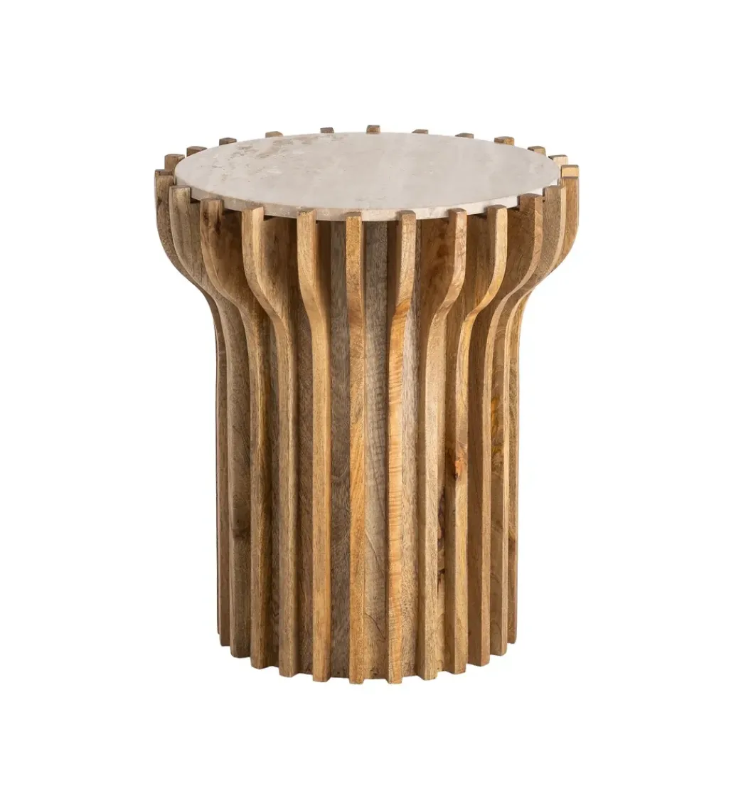Stolik kawowy boczny TEKALEMA 62 cm drewno mango*Zona-Design New