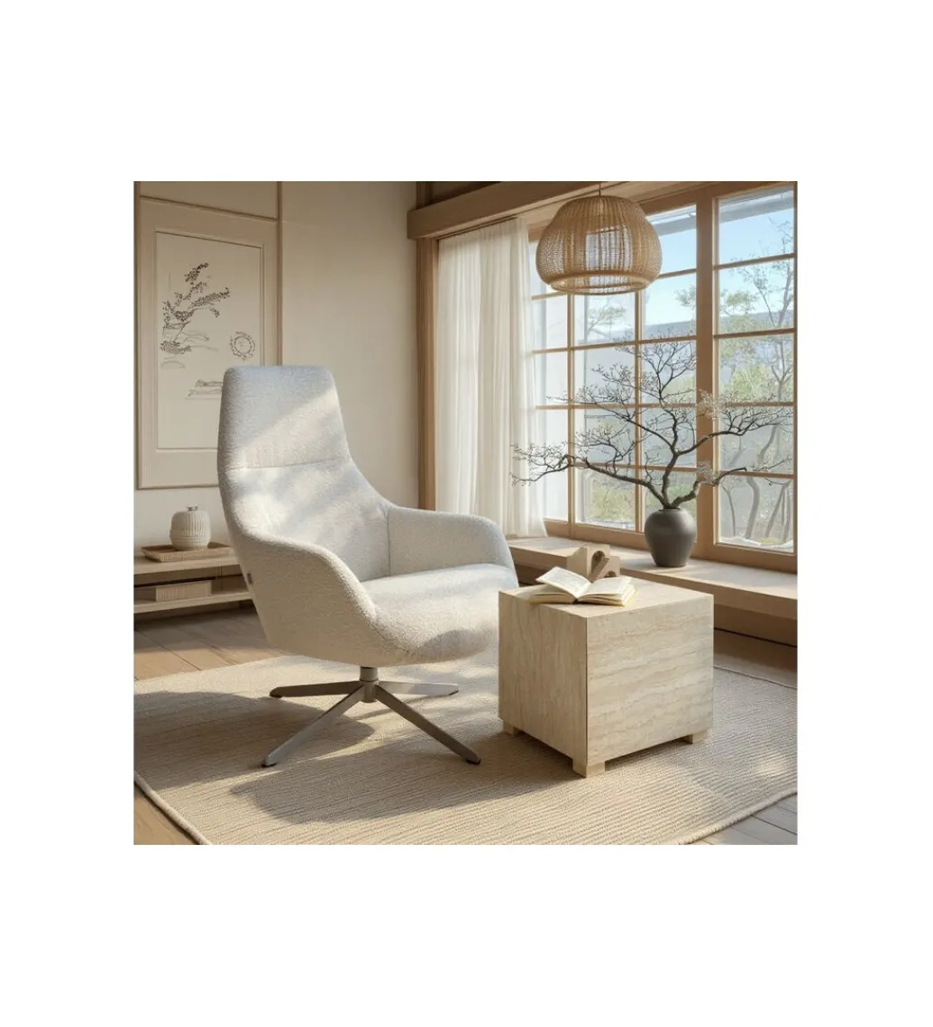 Stolik kawowy boczny TRAVERTINO 45 x 45 cm naturalny*KARE Outlet