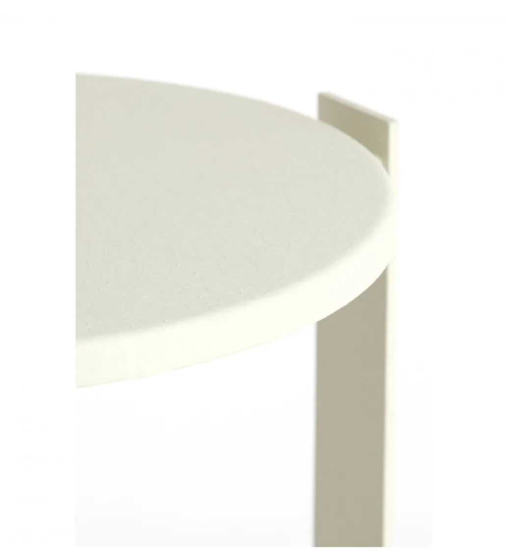 Stolik kawowy boczny TRIANA 65 cm kremowy mat*L&L