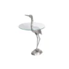 Stolik kawowy boczny WILDLIFE HERON 90 cm srebrny*Invicta Interior Discount