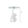 Stolik kawowy boczny WILDLIFE OCTOPUS 55 cm srebrny*Invicta Interior Best