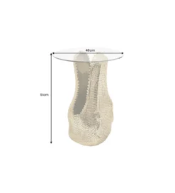 Stolik kawowy boczny WILDLIFE CROCODILE 50 cm złoty*Invicta Interior Outlet